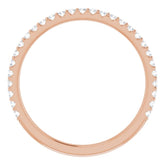 14K Rose 1/4 CTW Natural Diamond Anniversary Band